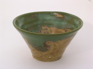 Green and Tan Bowl